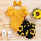 Summer Newborn Baby Set with Soft Cotton Stripes (One Set)