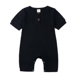 Solid Color Cotton Baby Romper for Newborns (0-24M)