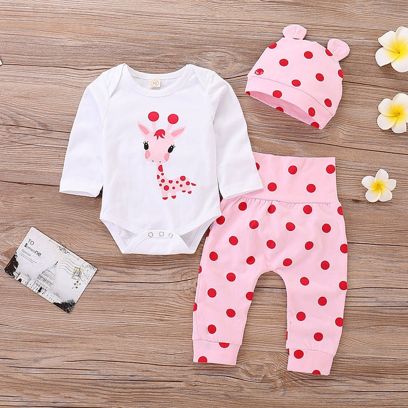 Cotton Polka Dot Baby Clothes Set for Newborns (0-3M)
