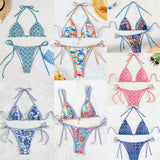 2026bikini Triangular Cup Printed Bikini Two-piece swimsuit