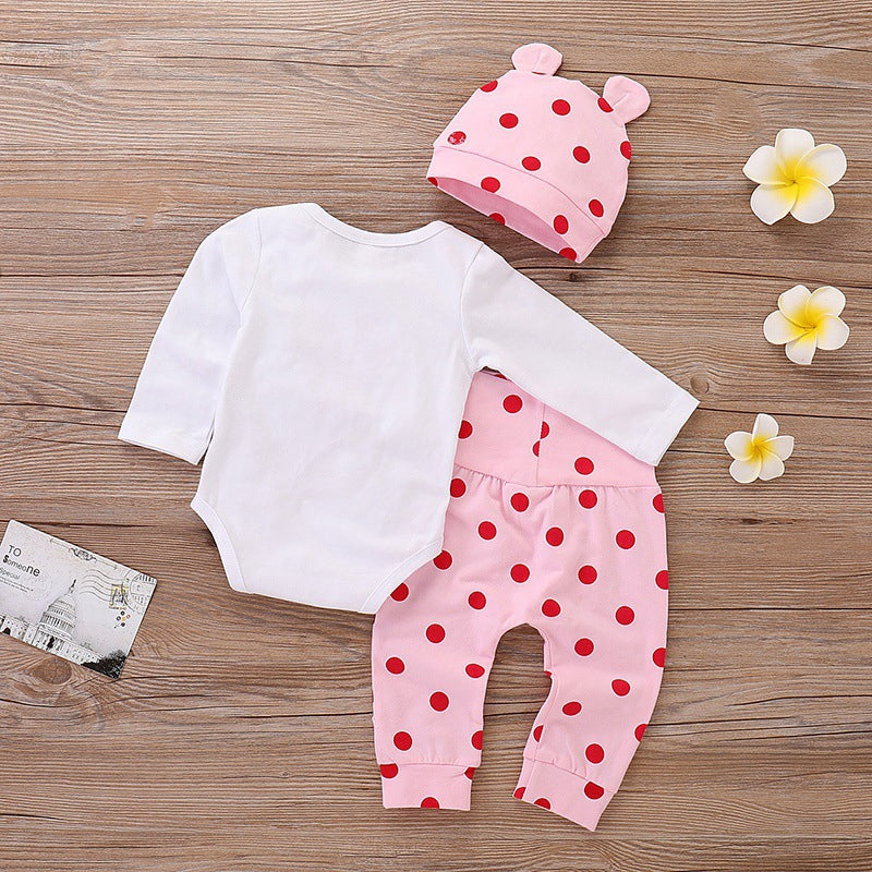 Cotton Polka Dot Baby Clothes Set for Newborns (0-3M)
