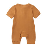 Solid Color Cotton Baby Romper for Newborns (0-24M)