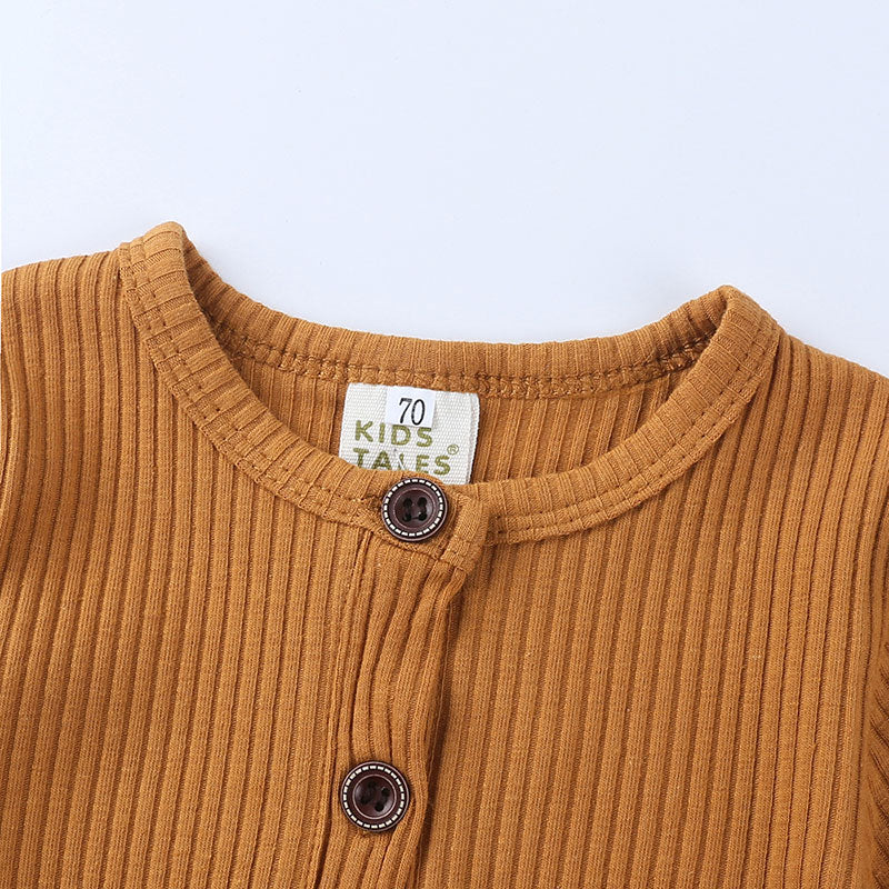 Solid Color Cotton Baby Romper for Newborns (0-24M)