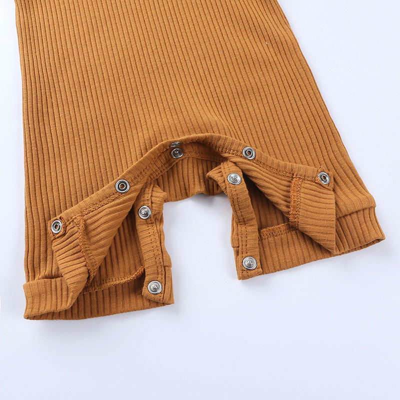 Solid Color Cotton Baby Romper for Newborns (0-24M)