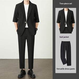 New Ice Silk Thin Summer Mens Casual Suit Jacket