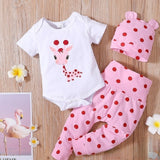 Cotton Polka Dot Baby Clothes Set for Newborns (0-3M)